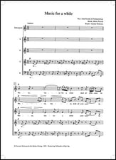 Music for a while SATB choral sheet music cover